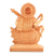Wood sculpture, 'Holy Saraswati' - Wood Sculpture of Goddess Saraswati Hand-Carved in India