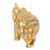 Wood figurine, 'Golden Pachyderm' - Wood Figurine of Golden Elephant Hand-Painted in India (image 2c) thumbail