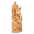 Escultura de madera - Escultura de madera del dios hindú Ganesha tallada a mano en la India