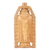 Holzskulptur - Handgeschnitzte Holzskulptur des Hindu-Gottes Vishnu Venkateswara
