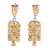Rhodium-plated citrine waterfall earrings, 'Yellow Grandeur' - Rhodium-Plated Waterfall Earrings with Faceted Citrine Gems thumbail