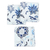 Cotton dish towels, 'Floral Blue' (set of 3) - Set of 3 Cotton Towels with Blue Floral Design from India thumbail