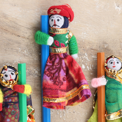 Embellished pencils, 'Colorful Rajasthan' (set of 4) - Artisan Crafted Indian-Themed Pencils (Set of 4)