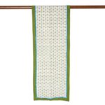 Block-printed table linen set, 'Pyramid Saga' (set for 4) - Handcrafted Block Print Cotton Table Linens (Set for 4)