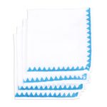 Block-printed table linen set, 'Pyramid Saga' (set for 4) - Handcrafted Block Print Cotton Table Linens (Set for 4)
