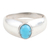 Sterling silver single-stone ring, 'Ocean Accent' - Sterling Silver Single-Stone Ring with Recon Turquoise thumbail