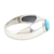 Sterling silver single-stone ring, 'Ocean Accent' - Sterling Silver Single-Stone Ring with Recon Turquoise (image 2c) thumbail