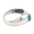 Onyx single-stone ring, 'Forest Accent' - Sterling Silver Single-Stone Ring with Green Onyx Cabochon (image 2c) thumbail