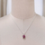 Ruby pendant necklace, 'Love Grandeur' - Faceted Ten-Carat Ruby Pendant Necklace Crafted in India