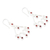 Garnet chandelier earrings, 'Red Caresses' - Sterling Silver Chandelier Earrings with Natural Garnet Gems (image 2c) thumbail