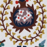 Cotton Wall Hanging, 'Tender Spring' - Cotton Wall Hanging with Colorful Embroidered Details