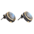 Gold-accented labradorite button earrings, 'Protective Mirrors' - 18k Gold-Accented Button Earrings with Labradorite Stones (image 2c) thumbail