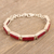 Ruby link bracelet, 'Fascinating Red' - 14-Carat Ruby Link Bracelet Crafted from Sterling Silver (image 2) thumbail