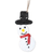 Recycled paper ornaments, 'Snowy Hats' (set of 4) - Set of 4 Eco-Friendly Snowman Ornaments Painted by Hand
