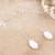 Cultured pearl dangle earrings, 'Pearly Fortune' - Sterling Silver Dangle Earrings with Cream Cultured Pearls