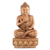 Wood sculpture, 'Buddha's Splendor' - Hand-Carved Kadam Wood Buddha Sculpture from India
