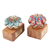 Sellos de madera y cerámica, (juego de 2) - Sellos florales de cerámica y latón hechos de madera (juego de 2)