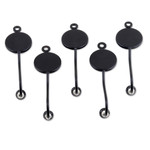 Ceramic coat hooks, 'Night Blooming' (set of 5) - Set of 5 Ceramic Coat Hooks with Hand-Painted Floral Details