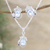 Rhodium-plated blue topaz and sapphire jewelry set, 'Blue Awakening' - Rhodium-plated Jewelry Set with 7-Carat Blue Topaz Gems