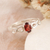 Garnet single stone ring, 'Infinity in Red' - Sterling Silver Ring with Garnet Stone and Infinity Motif (image 2) thumbail