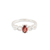 Garnet single stone ring, 'Infinity in Red' - Sterling Silver Ring with Garnet Stone and Infinity Motif thumbail