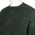 Jersey de algodón para hombre - Suéter de hombre de algodón verde con un patrón único de la India