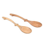 Wood salad spoons, 'Imperial Flavors' (set of 2) - Handcrafted Salad Spoons Crafted from Mango Wood (Set of 2)