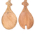 Cucharas para ensalada de madera, (juego de 2) - Cucharas para ensalada hechas a mano con madera de mango (juego de 2)