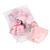 Adornos de viscosa bordados, (juego de 9) - Juego de 9 adornos navideños de muñecas de viscosa bordadas en rosa