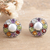 Aretes de botón con Múltiples piedras preciosas - Aretes de botón facetados con Múltiples gemas hechos a mano en la India