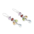 Multi-gemstone dangle earrings, 'Paradise Pears' - Sterling Silver Dangle Earrings with Seven-Carat Gemstones