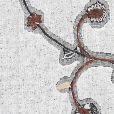 Mantón de lana bordado a mano - Chal de lana bordado a mano con detalles de Paisley gris