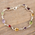 Multi-gemstone link bracelet, 'Intense Symphony' - Sterling Silver Link Bracelet with Multiple Gemstones thumbail