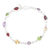 Multi-gemstone link bracelet, 'Intense Symphony' - Sterling Silver Link Bracelet with Multiple Gemstones