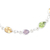 Multi-gemstone link bracelet, 'Intense Symphony' - Sterling Silver Link Bracelet with Multiple Gemstones (image 2b) thumbail