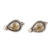 Citrine button earrings, 'Joy Drops' - Sterling Silver Button Earrings with Faceted Citrine Stones