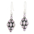 Amethyst dangle earrings, 'Purple Tower' - Sterling Silver Dangle Earrings with 3-Carat Amethyst Gems thumbail