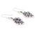 Amethyst dangle earrings, 'Purple Tower' - Sterling Silver Dangle Earrings with 3-Carat Amethyst Gems