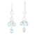 Blue topaz and rainbow moonstone dangle earrings, 'Dreamy Drops' - Blue Topaz Rainbow Moonstone Sterling Silver Dangle Earrings