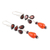 Garnet and carnelian dangle earrings, 'Exotic Allure' - Sterling Silver Dangle Earrings with Garnet and Carnelian