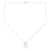 Cubic zirconia pendant necklace, 'Hamsa Blessing' - Sterling Silver Hamsa Pendant Necklace with Cubic Zirconia