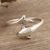 Sterling silver wrap ring, 'Free Flippers' - Sterling Silver Dolphin Wrap Ring in High Polish Finish (image 2) thumbail