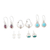 Gemstone earrings, 'Gem Trends' (set of 5) - Set of 5 Gemstone Earrings Crafted from Sterling Silver thumbail