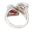 Garnet wrap ring, 'Red Perseverance' - Polished Sterling Silver Wrap Ring with Natural Garnet Gems (image 2d) thumbail
