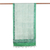 Mantón de seda - Chal de Seda Verde con Motivo de Hojas Estampado a Mano
