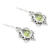 Peridot dangle earrings, 'Green Intricacy' - Sterling Silver Dangle Earrings with Natural Peridot Stones (image 2c) thumbail