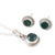 Onyx jewelry set, 'Sparkling Green' - Sterling Silver and Green Onyx Necklace and Earrings (image 2c) thumbail