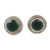 Onyx-Schmuckset - Halskette und Ohrringe aus Sterlingsilber und grünem Onyx