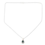 Onyx jewelry set, 'Sparkling Green' - Sterling Silver and Green Onyx Necklace and Earrings