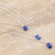 Lapis lazuli strand pendant necklace, 'Truth Shapes' - Sterling Silver 3-Strand Lapis Lazuli Pendant Necklace (image 2b) thumbail
